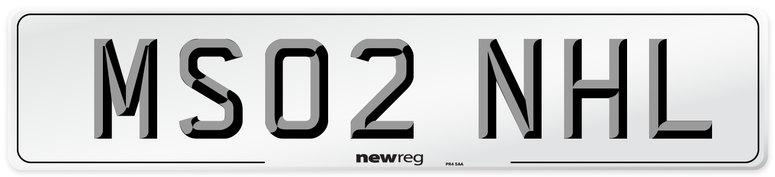 MS02 NHL Number Plate from New Reg